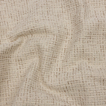 Crypton Creme Crosshatched Polyester Chenille Woven