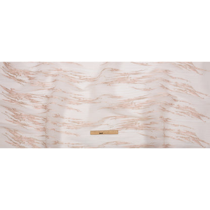 Embroidered Soft Pleated Tulle with Clear Baby Sequins - Blush Abstract - Linden Collection Drape