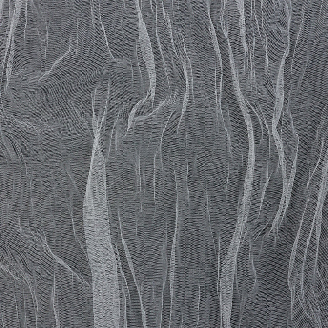 Poplar Ivory Crinkled Soft Polyester Tulle