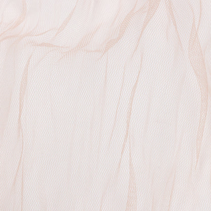 Poplar Nude Crinkled Soft Polyester Tulle - Folded