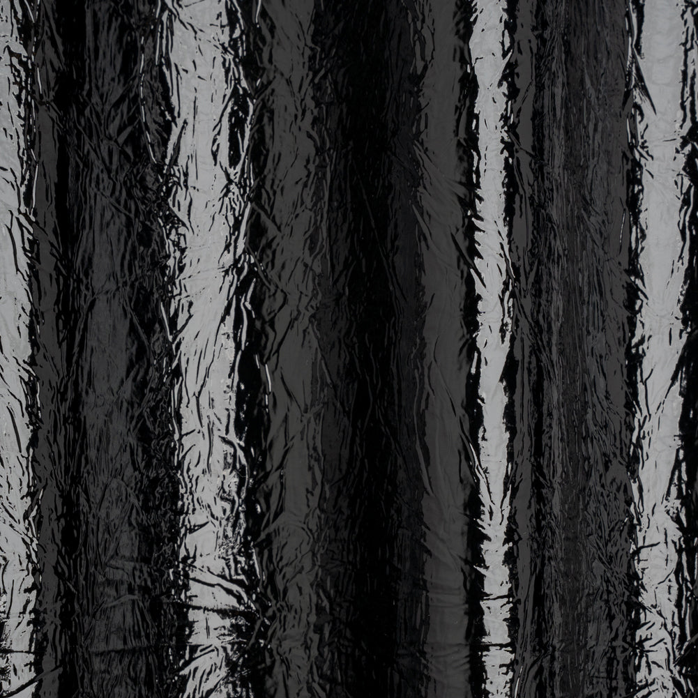 Ingot Black Crinkled Fabric-Backed Mirror Vinyl - Detail
