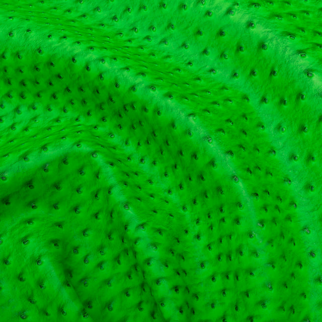 Kidepo Neon Green Faux Ostrich Leather Vinyl