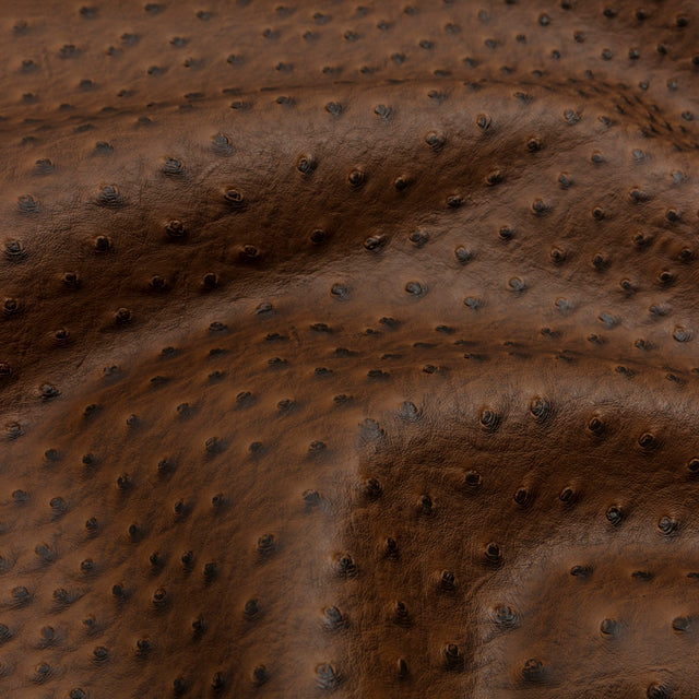 Kidepo Brown Faux Ostrich Leather Vinyl