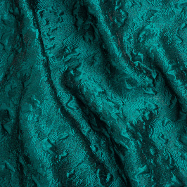 Luminous Teal Wild Spots Lightweight Luxury Brocade