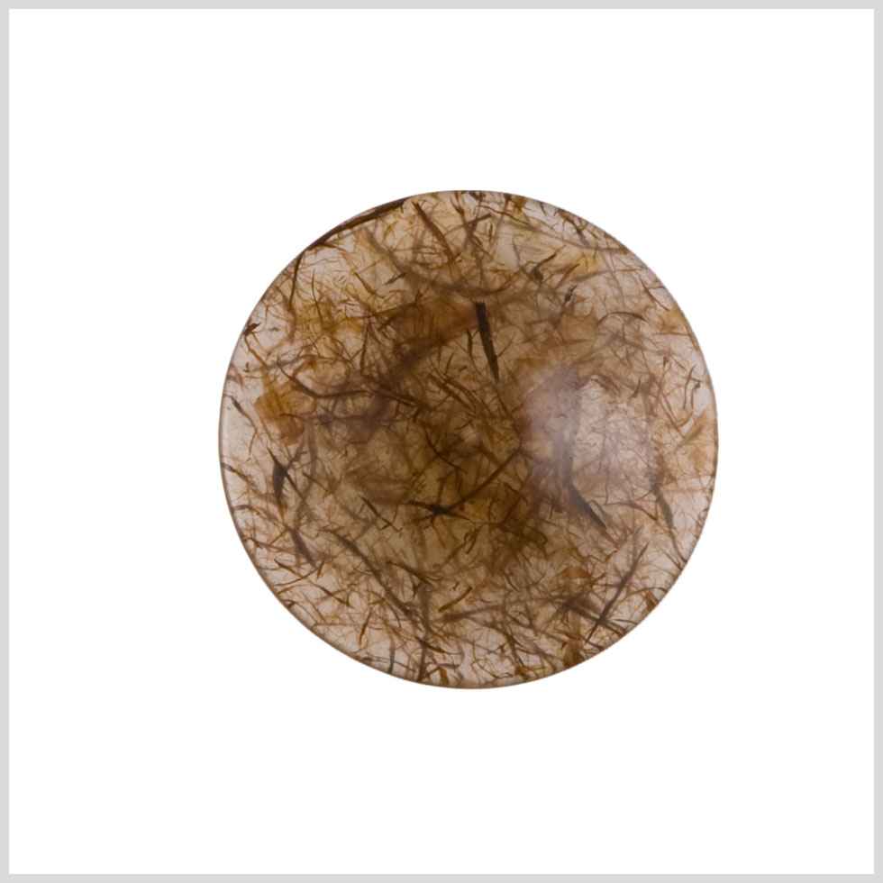 Brown Plastic Coat Button - 44L/28mm