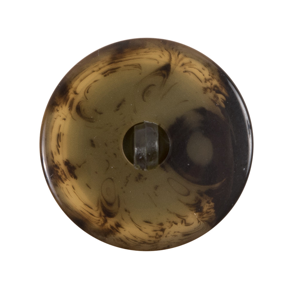 Green and Brown Plastic Shank Back Button - 44L/28mm Detail