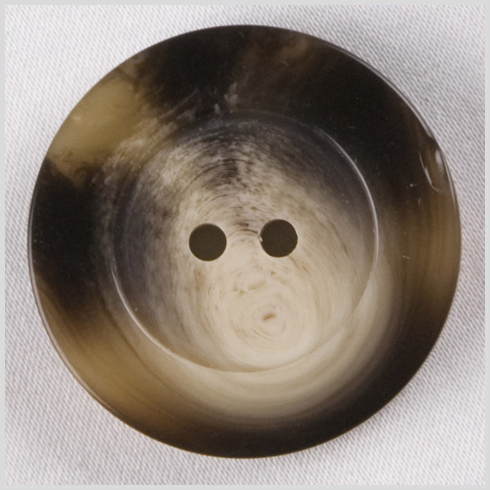 Beige and Brown Plastic Button - 42L/27mm