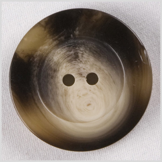 Beige and Brown Plastic Button - 42L/27mm