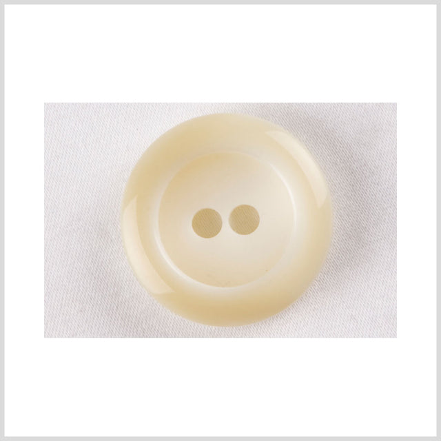 Ivory Plastic Button - 36L/23mm