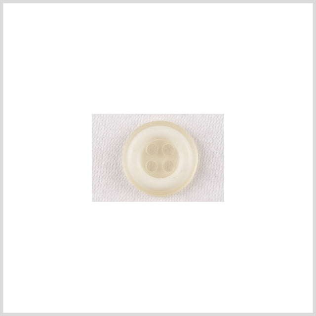 Ivory Plastic Button - 18L/11.5mm