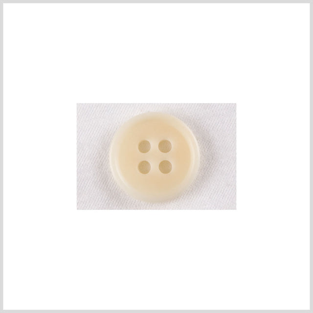 Ivory Plastic Button - 18L/11.5mm