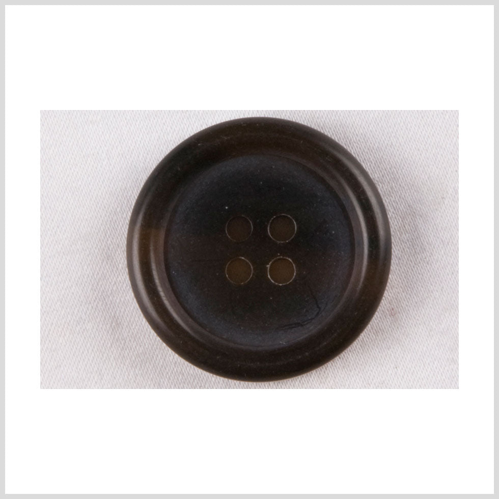 Plastic 4-Hole Button - 40L/25.5mm - Dark Brown Subtle Swirls