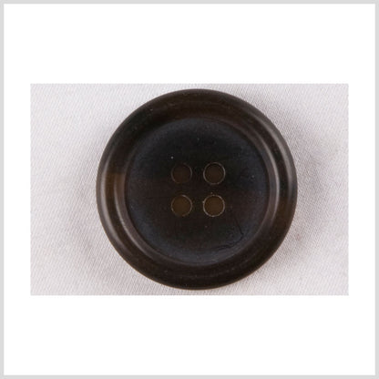 Plastic 4-Hole Button - 40L/25.5mm - Dark Brown Subtle Swirls