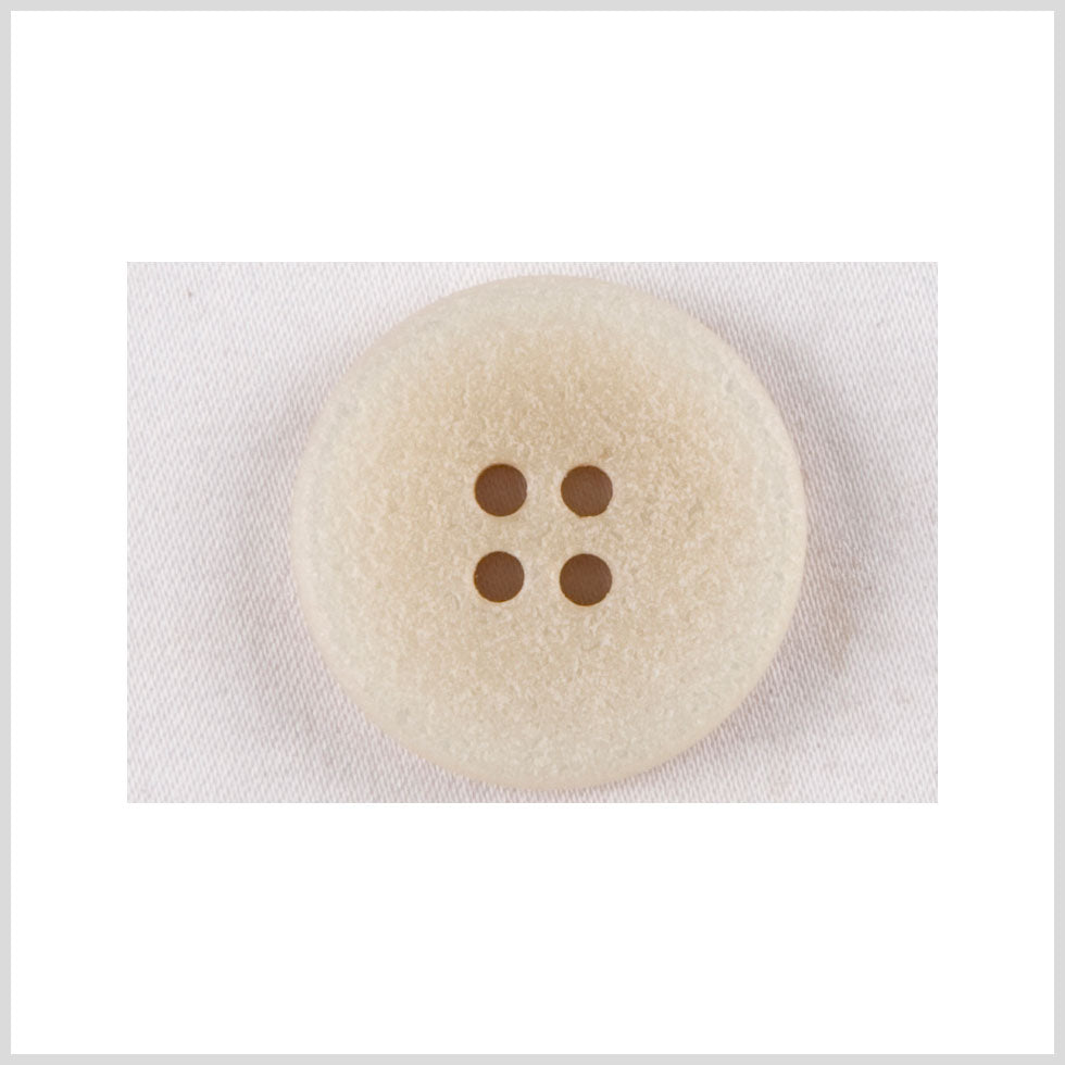 Plastic 4-Hole Button - 28L/18mm - Light Beige and Ivory Textured Gradient
