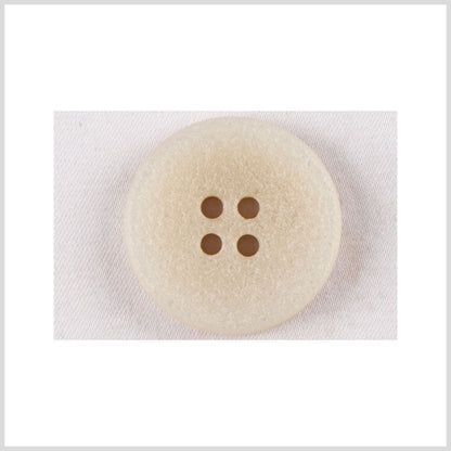 Plastic 4-Hole Button - 28L/18mm - Light Beige and Ivory Textured Gradient