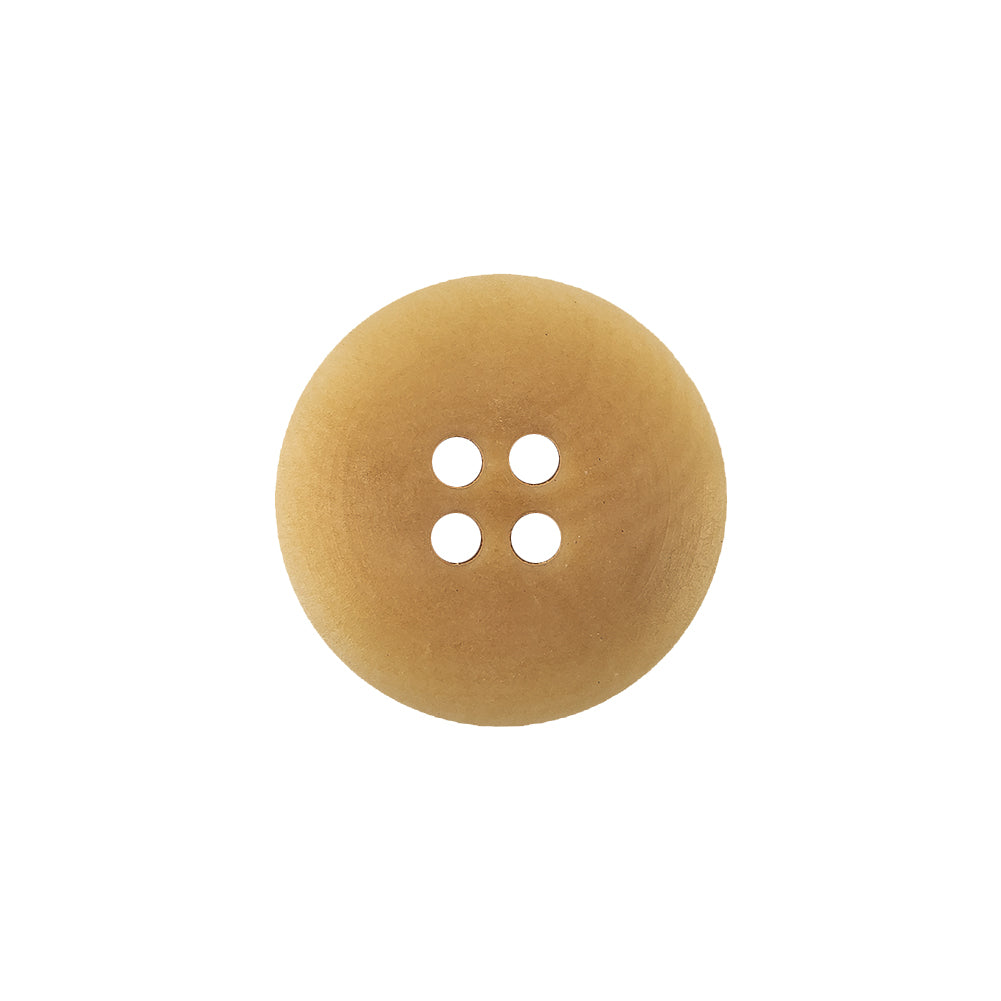 Ivory and Brown Two-Tone 4-Hole Plastic Button - 30L/19mm Detail
