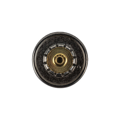 Silver Metal One Piece Snap-In Coat Button - 32L/20mm Detail