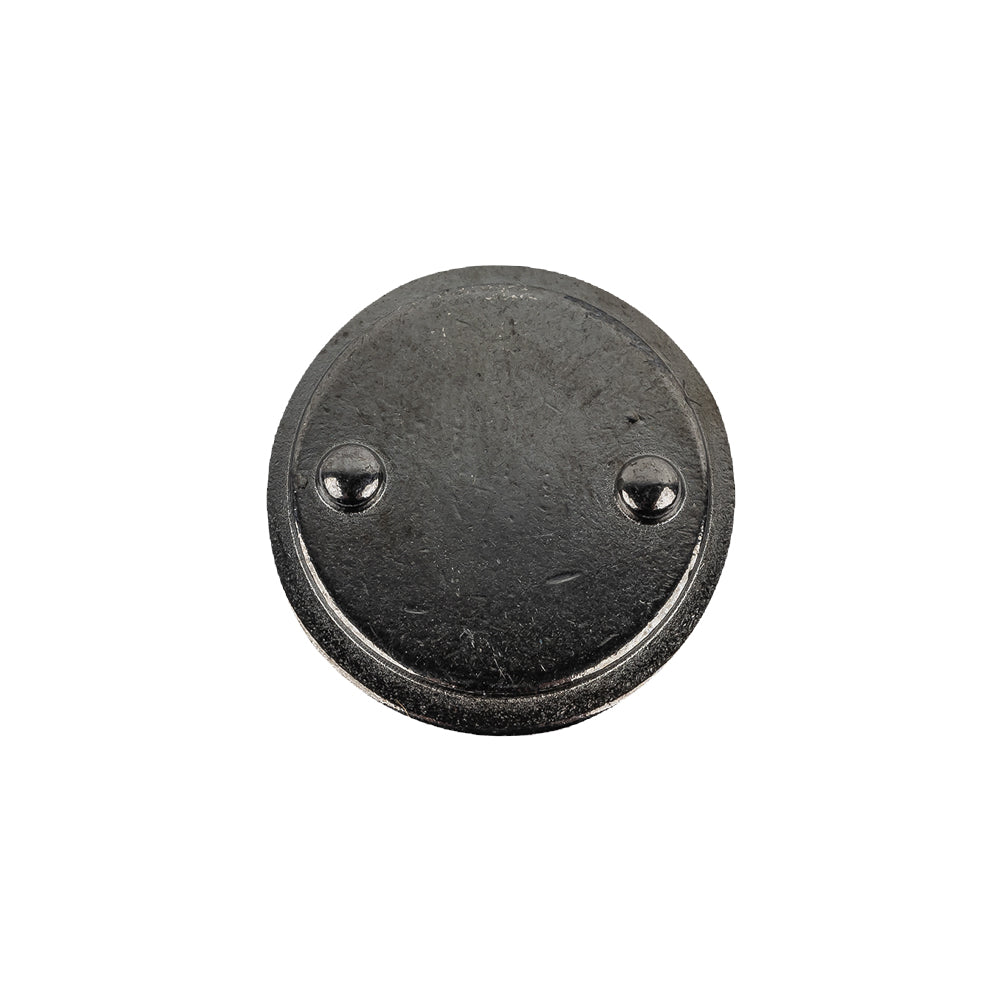 Silver Metal One Piece Snap-In Coat Button - 32L/20mm