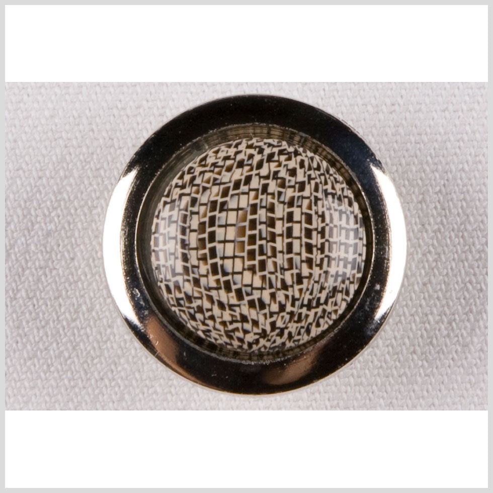 Silver Metal Coat Button - 40L/25.5mm