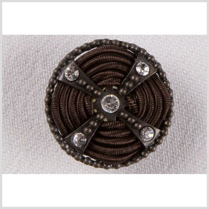 Brass/Brown Metal Button - 40L/25mm