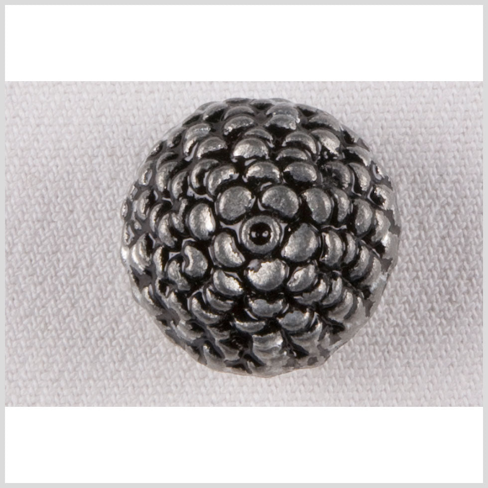 Silver Metal Coat Button - 34L/21.5mm