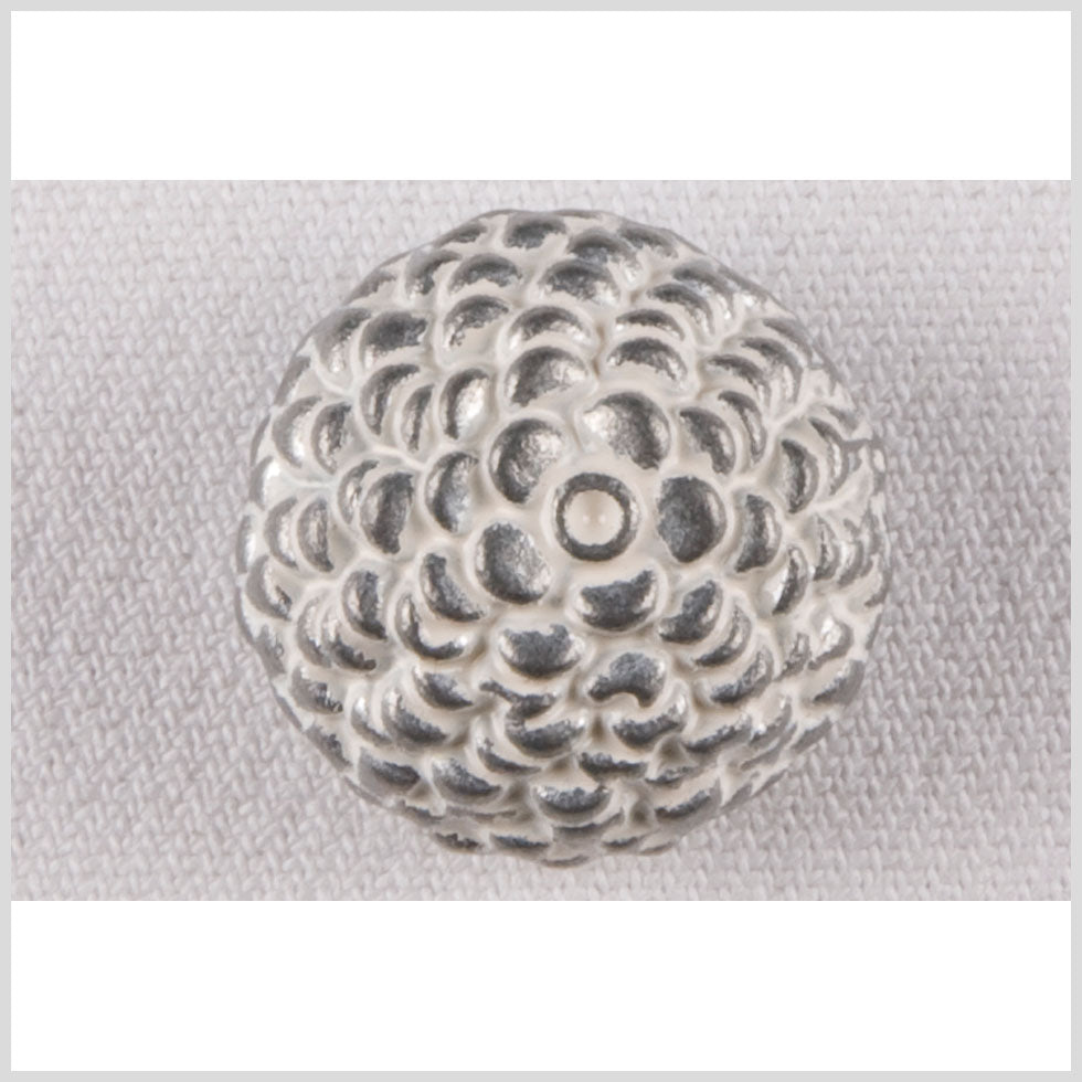 Silver Metal Coat Button - 34L/21.5mm