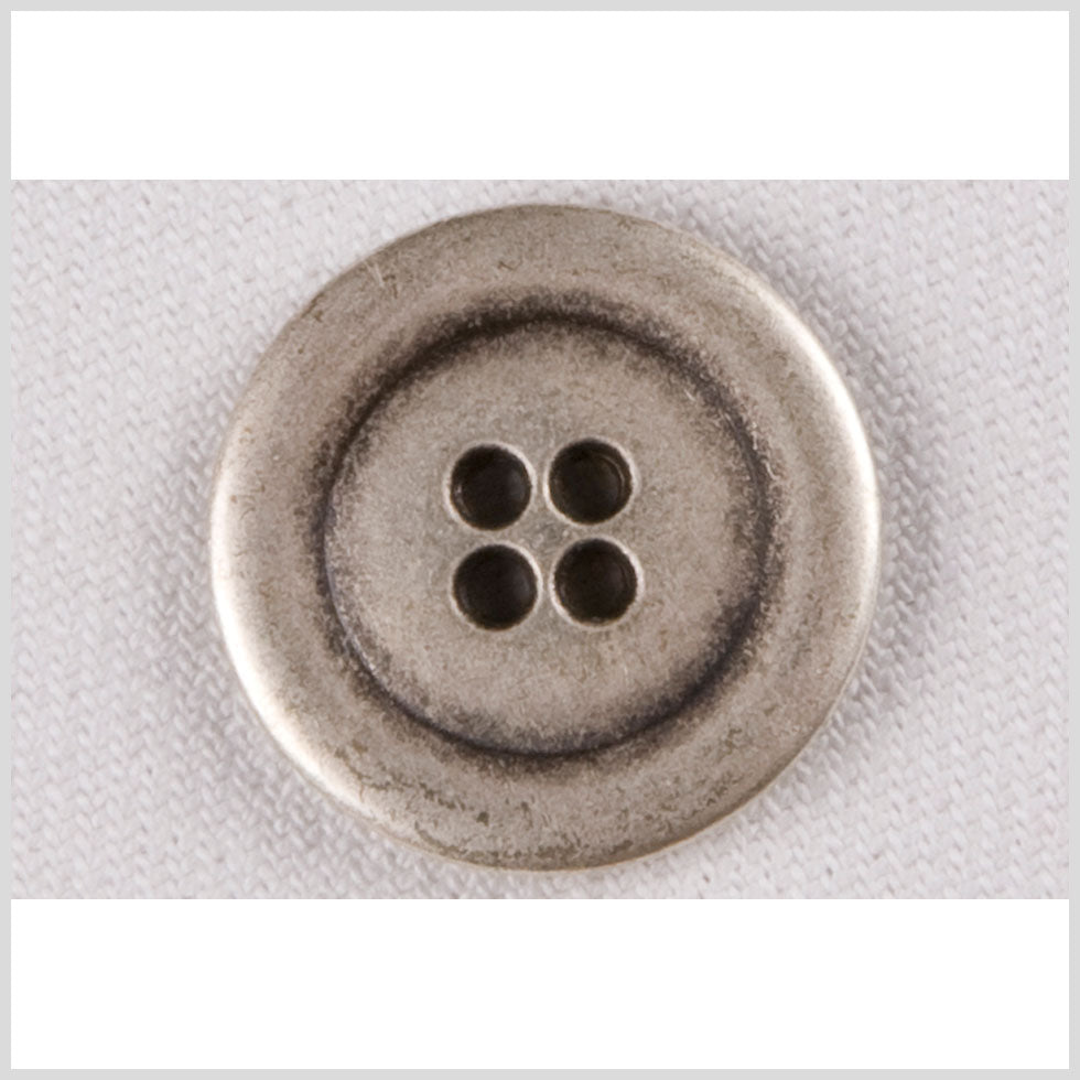 Silver Metal Coat Button - 36L/23mm