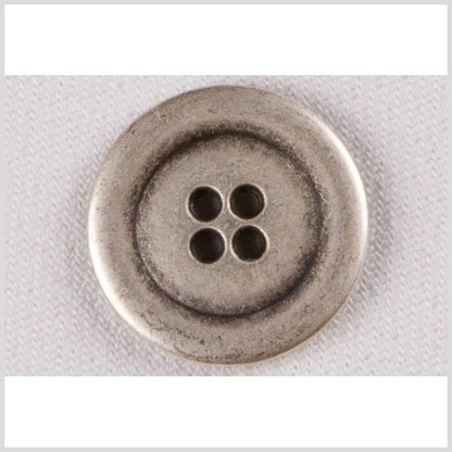 Silver Metal Coat Button - 36L/23mm
