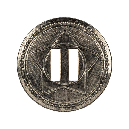 Gunmetal Metal Button - 45L/29mm Detail
