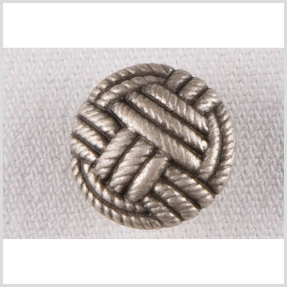 Silver Metal Coat Button - 24L/15mm