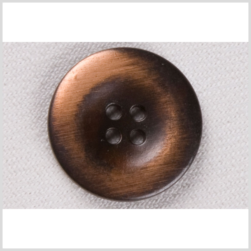 Metal 4-Hole Button - 36L/23mm - Copper Brush Distressed