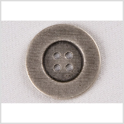 Silver Metal Coat Button with Grided Texture -32L/20mm