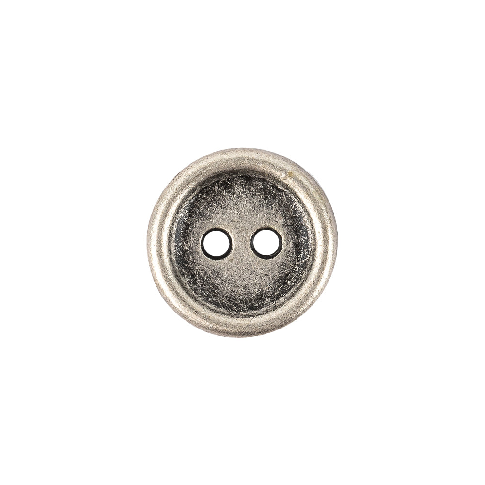 Silver Metal Coat Button - 24L/15mm