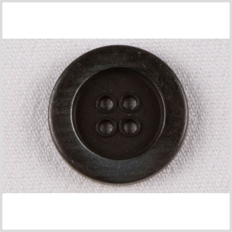 Metal 4-Hole Button - 36L/23mm - Dark Gunmetal Striations