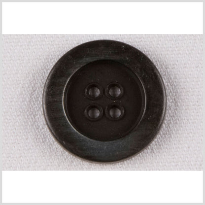 Metal 4-Hole Button - 36L/23mm - Dark Gunmetal Striations