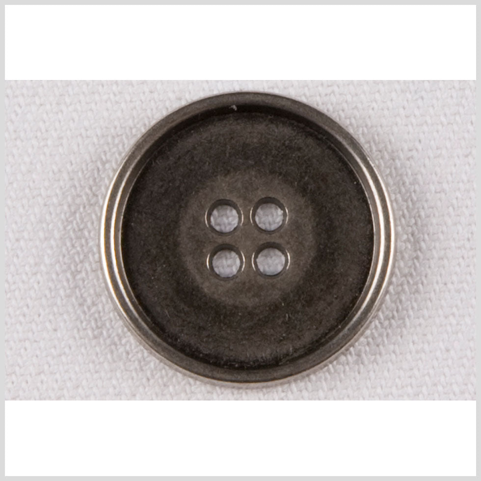 Gunmetal Metal Button - 36L/23mm
