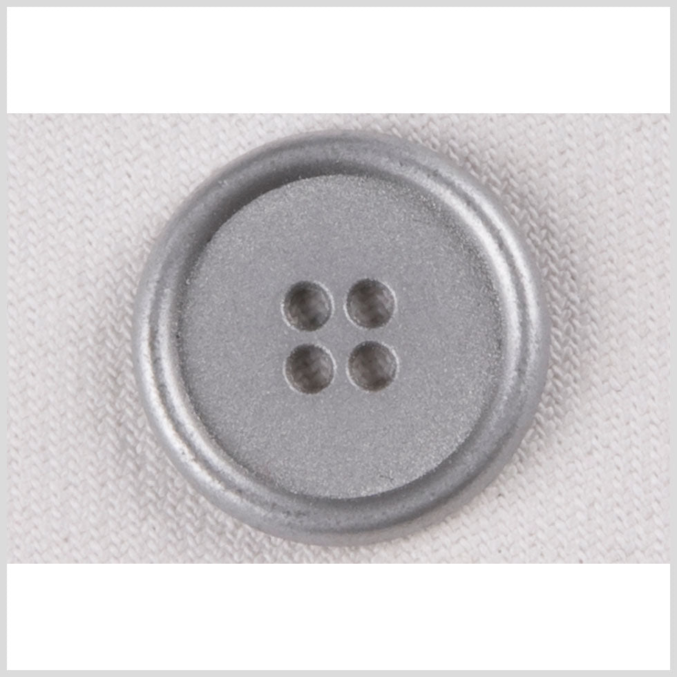 Silver Metal Coat Button - 24L/15mm