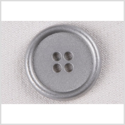 Silver Metal Coat Button - 24L/15mm