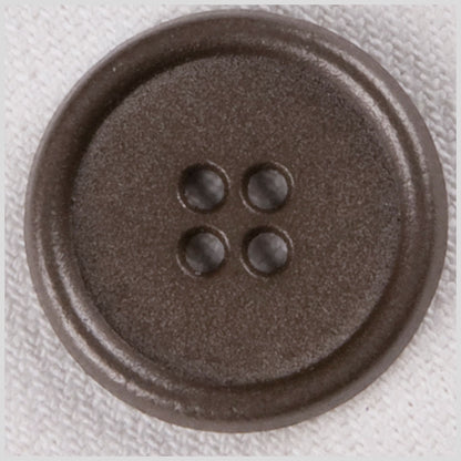 Metal 4-Hole Button - 32L/20mm - Antique Gray Rolled Rim