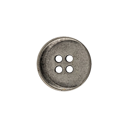 Silver Metal 4-Hole Coat Button - 28L/18mm