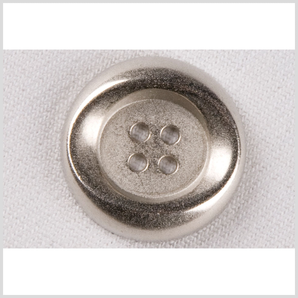 Silver Metal Coat Button - 28L/18mm