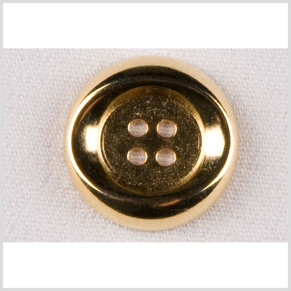 Metal 4-Hole Button - 40L/25.5mm - Gold Oval Impression