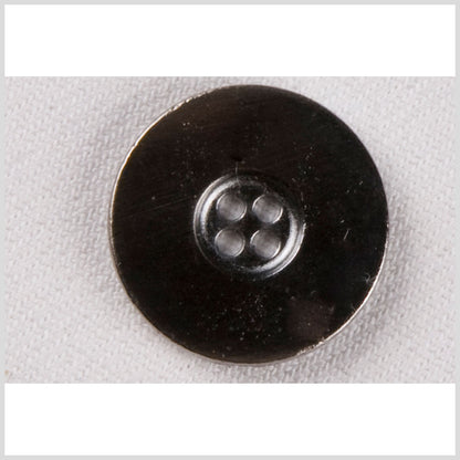 Metal 4-Hole Button - 32L/20mm - Gunmetal Wide Flat Rim