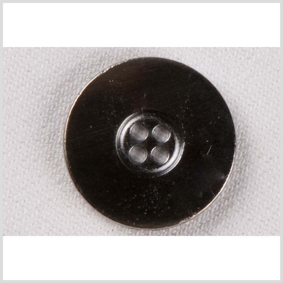 Metal 4-Hole Button - 28L/18mm - Gunmetal Wide Flat Rim