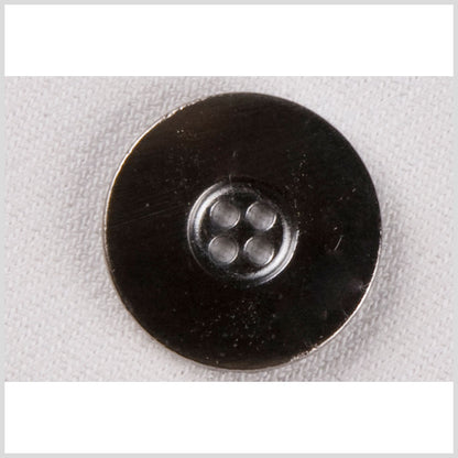 Metal 4-Hole Button - 28L/18mm - Gunmetal Wide Flat Rim