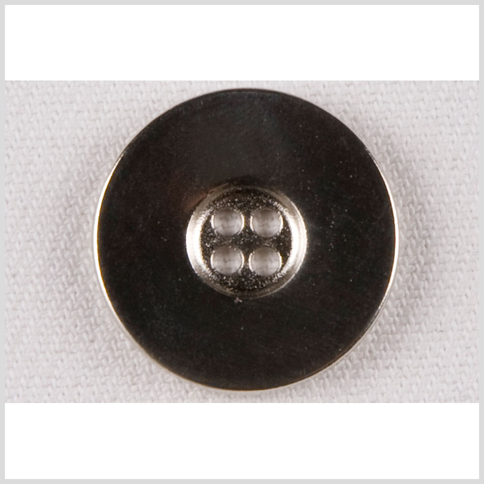 Silver Metal Coat Button - 24L/15mm