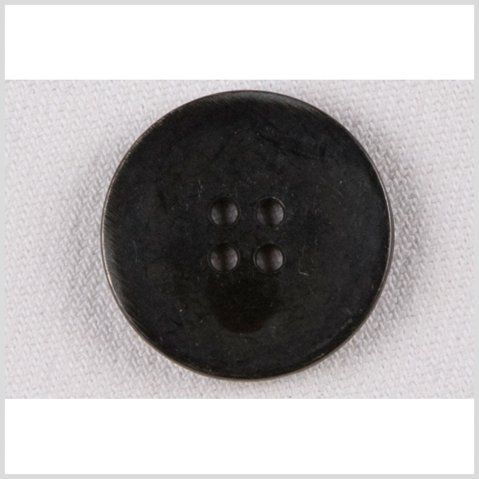 Metal 2-Hole Button - 36L/23mm - Dark Gunmetal Distressed Flat