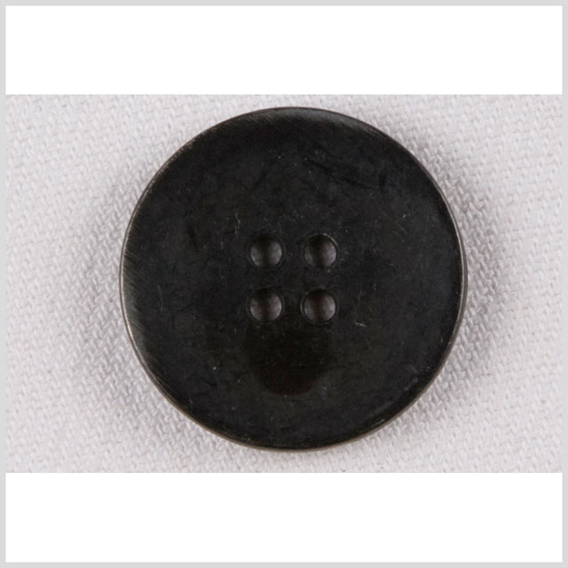 Metal 2-Hole Button - 36L/23mm - Dark Gunmetal Distressed Flat