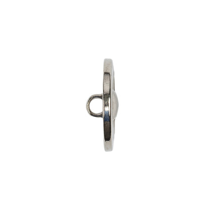 Silver Metal Coat Button - 32L/20mm - Folded
