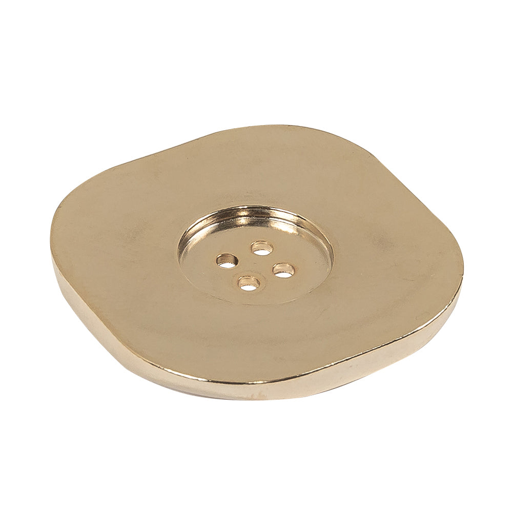 Gold Metal Coat Button - 60L/38mm Folded